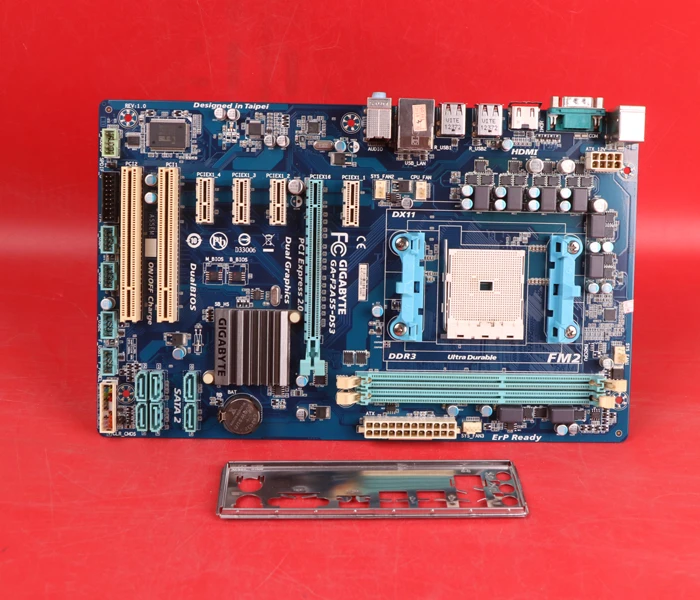 

Gigabyte GA-F2A55-DS3 original motherboard Socket FM2 DDR3 F2A55-DS3 USB2.0 64GB desktop motherboard Free shipping