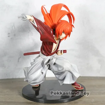 

Rurouni Kenshin 18cm Japanese classic HIMURA KENSHIN PVC Action Figures toys Anime figure Toys For Kids children Christmas Gifts