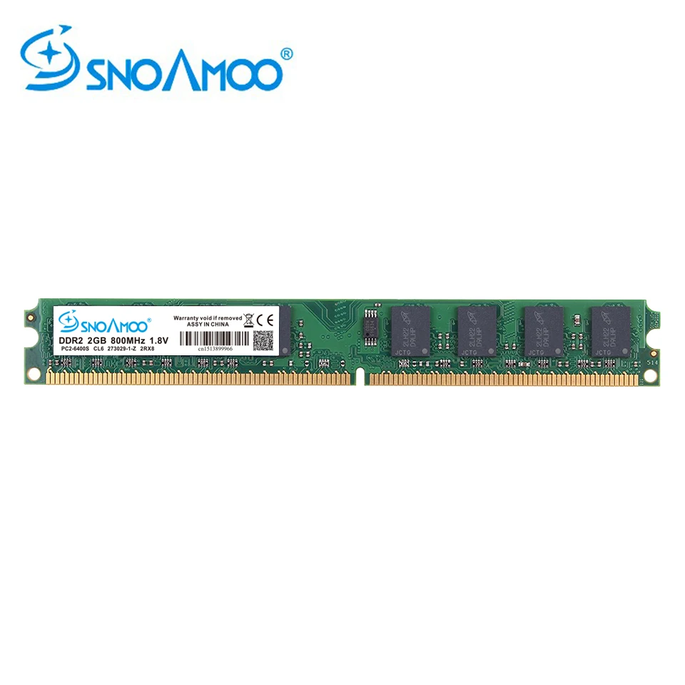 Настольный ПК SNOAMOO DDR2 2 Гб ОЗУ 800 МГц 667 PC2 6400S CL6 240Pin 1 8 в память для Intel совместимая