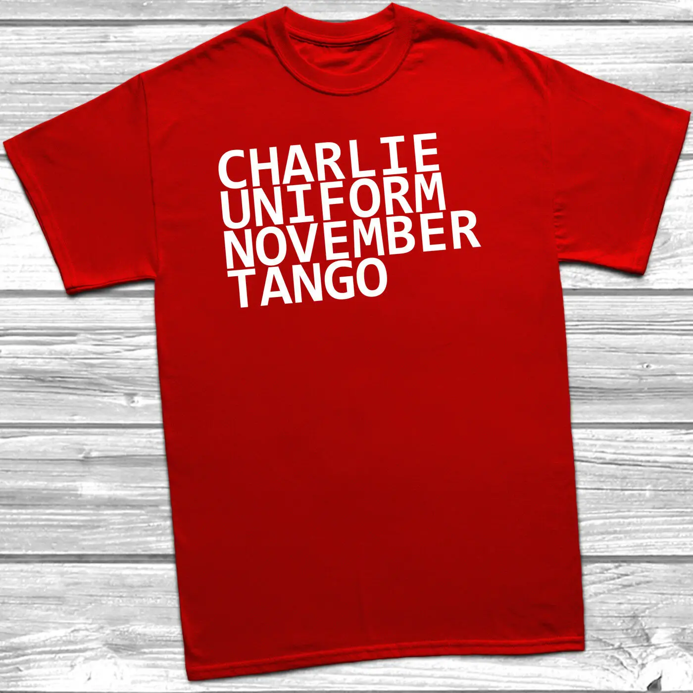 Новая надпись Charlie Uniform November Tango футболка грубая подарок день отцов | Мужская