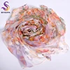 Pink Orange Silk Scarf 2016 New Design Long Female Scarves Printed 170*105cm Spring Autumn Fashion Accessories Women Silk Scarf 4