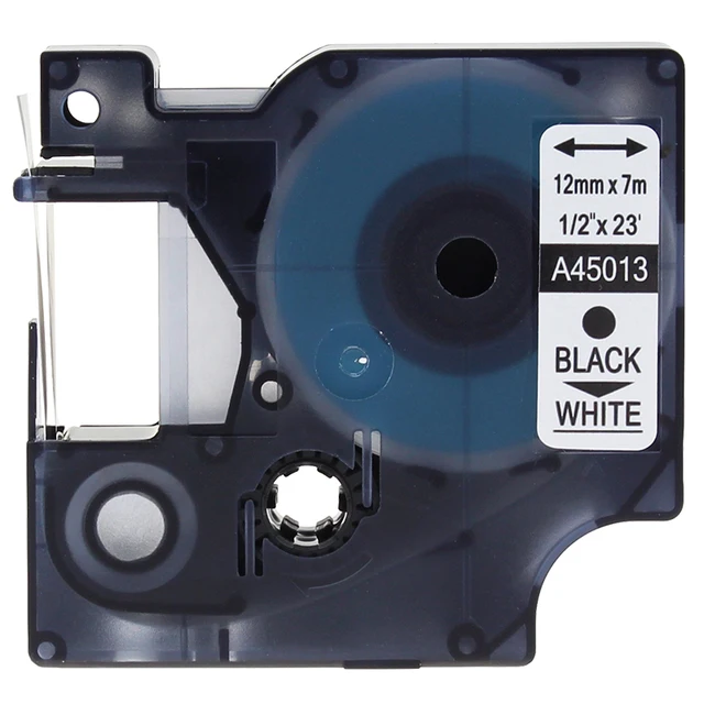 Cheap 1 Pack Compatible DYMO D1 Label Cassette 45013 S0720530 Label Maker Tape Black on White 1/2 Inch x 23 Feet Cheap 1 Pack Compatible DYMO D1 Label Cassette 45013 S0720530 Label Maker Tape Black on White 1/2 Inch x 23 Feet
