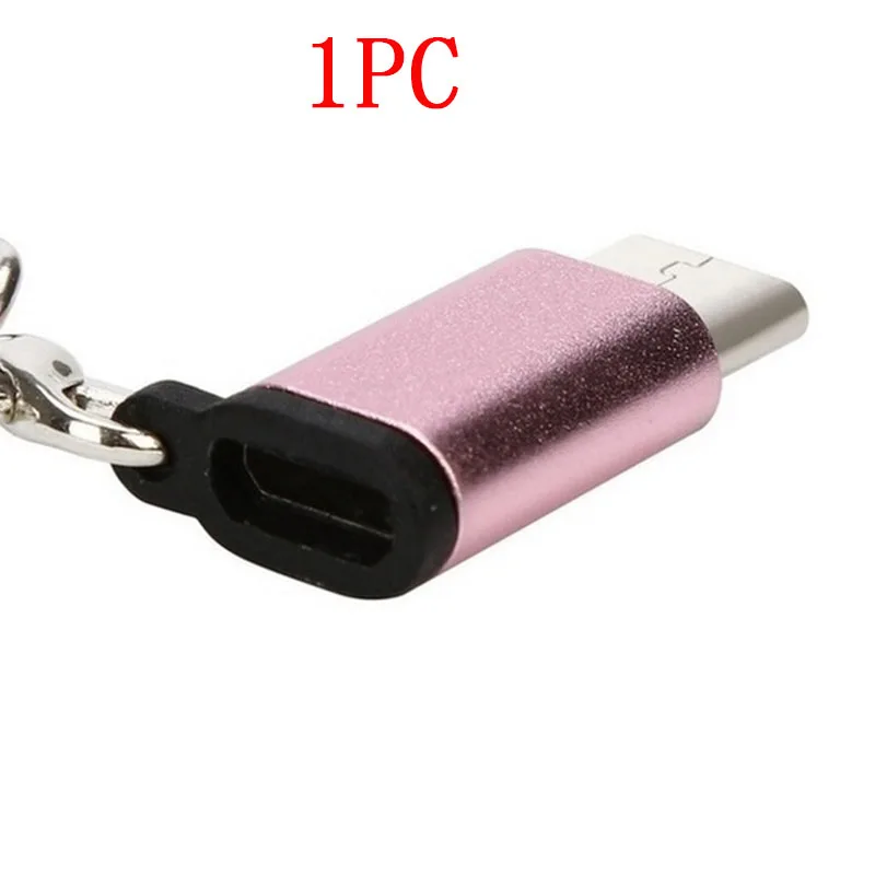 Кабель Micro USB-type c для телефона Android для huawei Sumsang Xiaomi Microusb для type c Usbc Otg адаптер для зарядки и передачи данных - Цвет: Rose Red