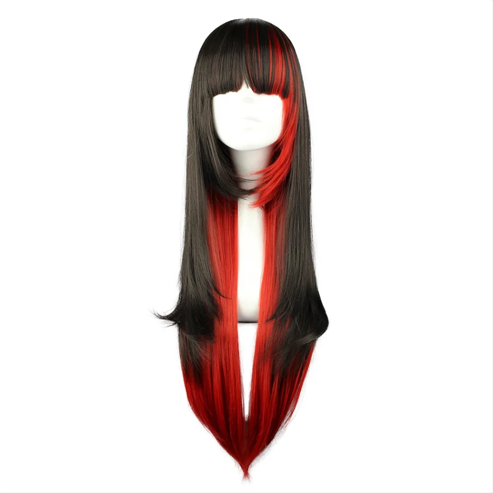 MCOSER 70 см длинные прямые волосы смешанных цветов парик синтетические 100%
