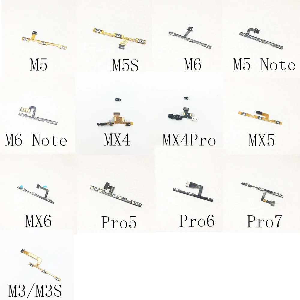 Гибкий кабель для Meizu M3 M3s Mini MX4 Pro MX5 MX6 M5 M6 M5S M5Note Note 5 6 7 Кнопка включения/выключения