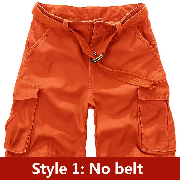 Стиль, летние Брендовые мужские хлопковые шорты, мужские повседневные камуфляжные шорты, размер s-xxxl - Цвет: 1 Orange