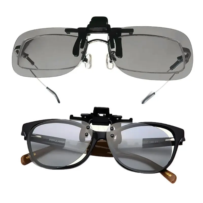 1 PC Clip On type Passive Circular Polarized 3D Glasses Clip for 3D TV Movie/Cinema