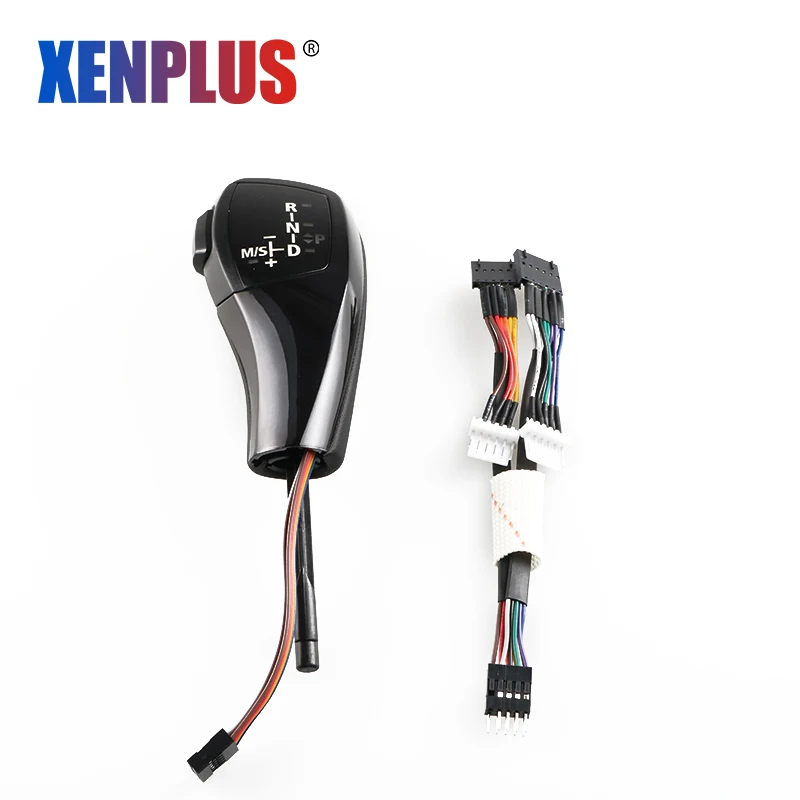 

XENPLUS Car Gear Shift Knob For BMW E39 4D 5D E46 E63 E90 E83 Facelifted Silver Black Stripe LHD Automatic Leather Plastic Knob