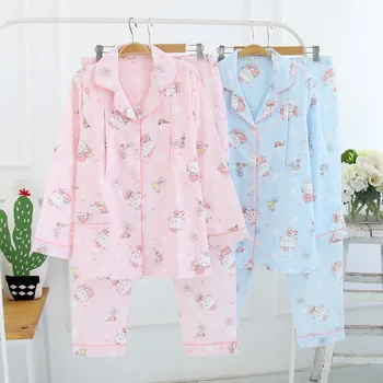 

Pregnant Women's side front open Sleepwear Breastfeeding pajamas set for Pregnant Women Maternity Nursing long sleeve 2pcs/set