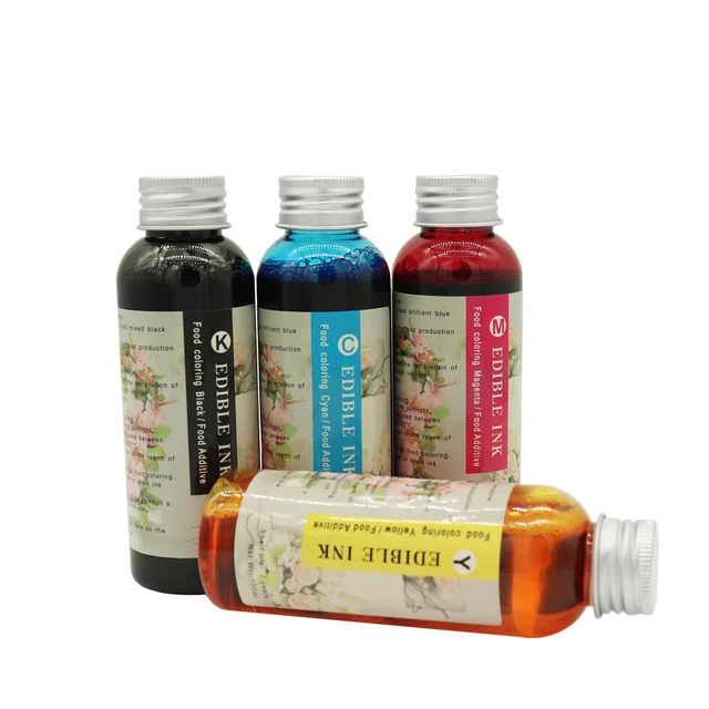 Special Offers Safety 4*100ml universal Edible ink food ink for case candy chocolate coffee printer ink for cake edible ink Special Offers Safety 4*100ml universal Edible ink food ink for case candy chocolate coffee printer ink for cake edible ink