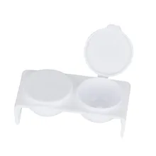 Новинка 1 шт. белая Пластик ногтей мыть стакан для карандашей двойная крышка нейл-арта, инструменты для маникюра, se15