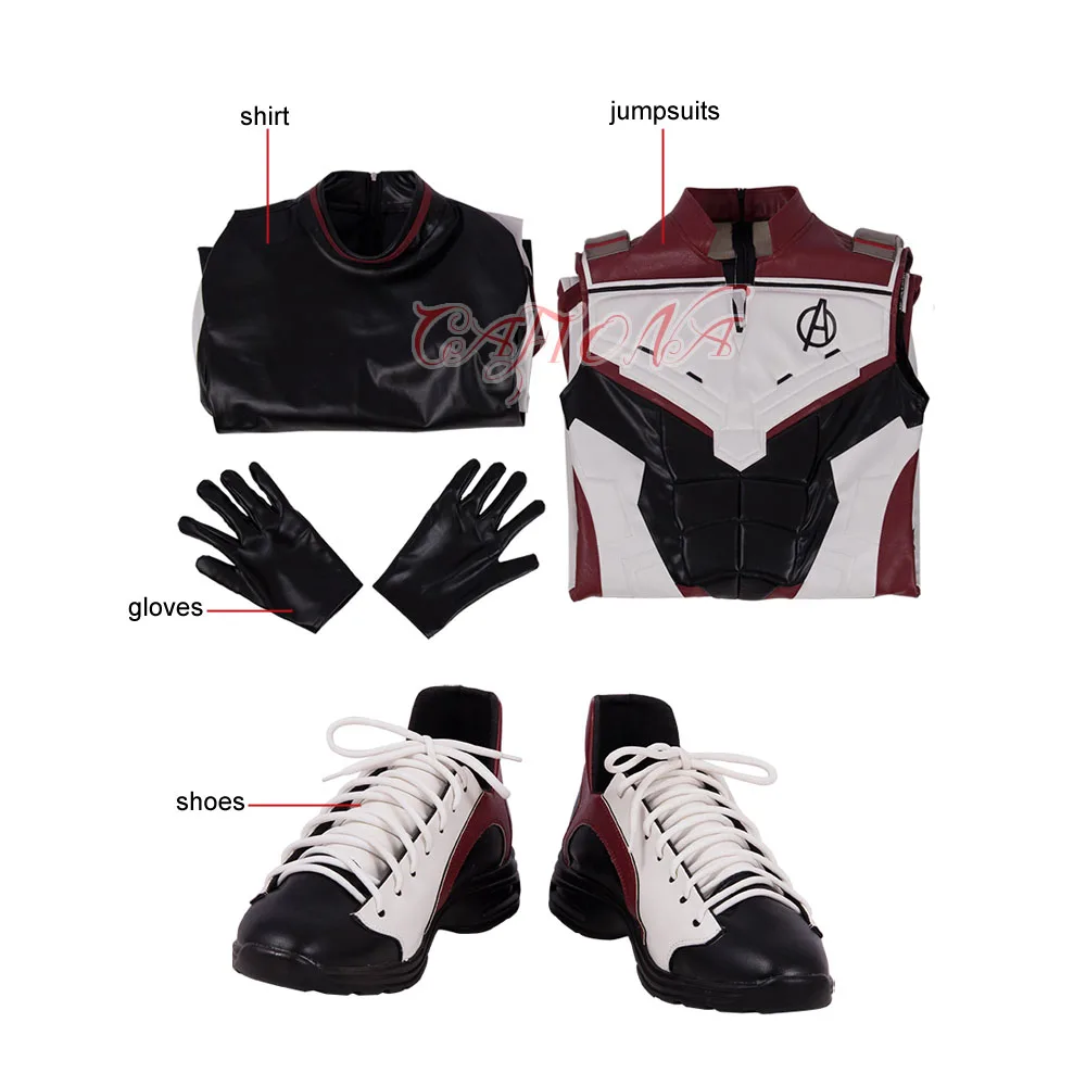 Avengers Endgame Quantum Realm Cosplay Costume Cool Fighting Outfits Leather Jumpsuits Superhero Sets