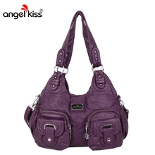 AngelKiss/брендовая сумка из искусственной кожи, женская сумка на плечо, дизайнерская Повседневная сумка-мессенджер, большая Bolsas femininas