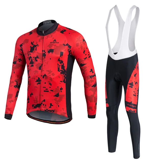 Новая велосипедная Джерси весна осень pro team мужская одежда с длинным рукавом ropa ciclismo Одежда для велоспорта комбинезон MTB гоночный комплект для мотокросса - Цвет: 17