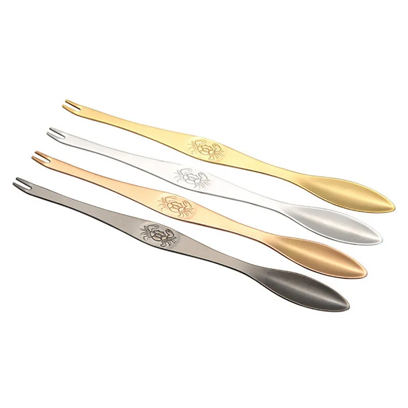 Practical Seafood Crab Lobster Fork Picks Handy Helper Nutcracker Needle Home Party Chicken Accessory Decor Tool 40JY298