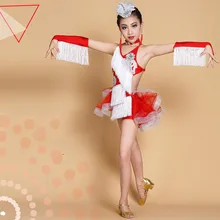 Arrivale детей Костюмы для латиноамериканских танцев Танцы платье Дети кисточкой ча-ча/Румба/самбы/Балетные костюмы/Фламенго принцессы для девочек танцевальные костюмы 18