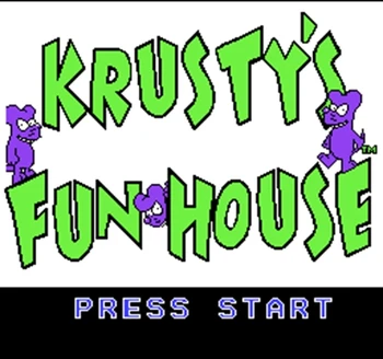 

Krusty's Fun House Region Free 8 Bit Game Card For 72 Pin Video Game Player