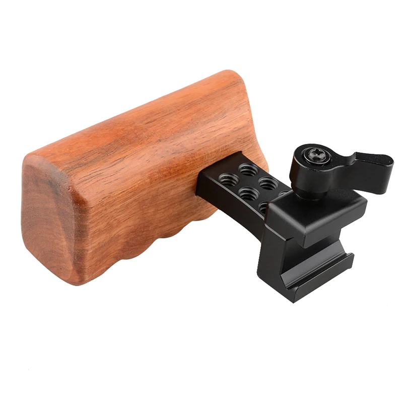 CAMVATE Camera Handle Stabilizer (Left Hand) DSLR Cage Wooden Handle Fotografia Accessoreis Fr DV Video Cage Rig C1537 (3)