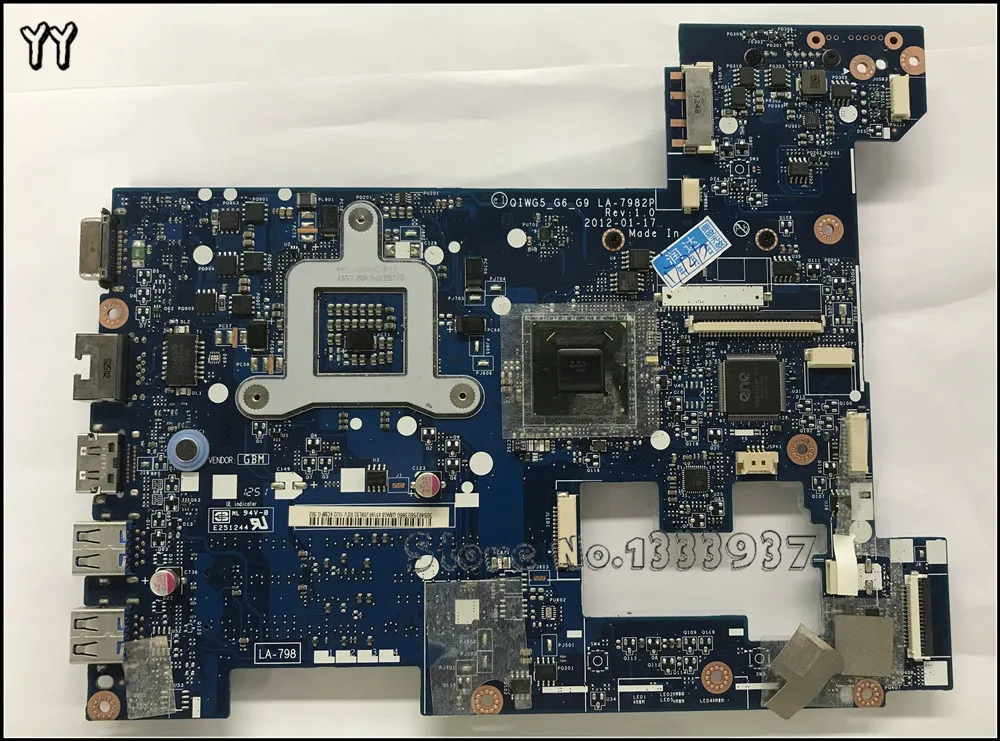 Grade A QIWG5 la-7982p Lenovo N580 P580 motherboard,HM76 intel HD graphic