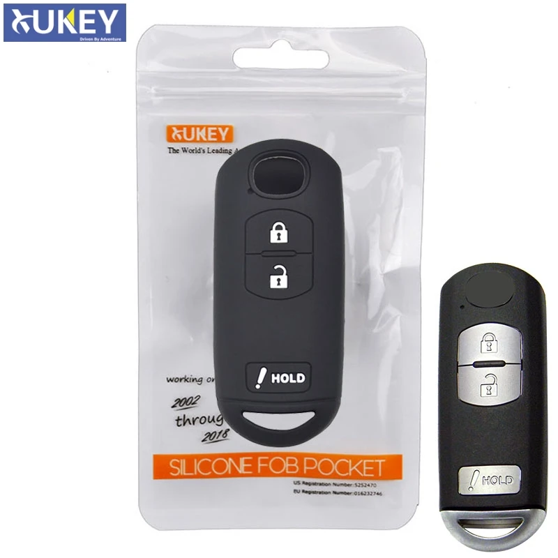 

For Mazda 3 SPEED3 CX-3 CX-5 CX-7 CX-9 2010-2018 Silicone Remote Key Case Fob Shell Cover Skin Holder 3 Button