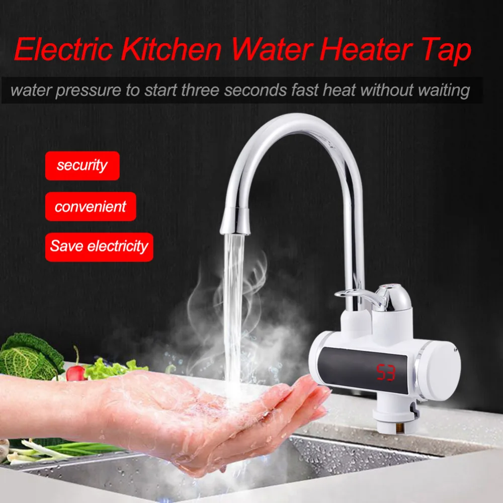 220V 850 3000W Electric Hot Faucet Water Heater Electric Water Heating