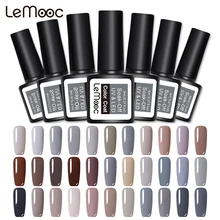 LEMOOC, 8 мл, Гель-лак для ногтей, серая серия, 229 чистых цветов, замачиваемый, для маникюра, УФ-Гель-лак, сделай сам, лак для ногтей