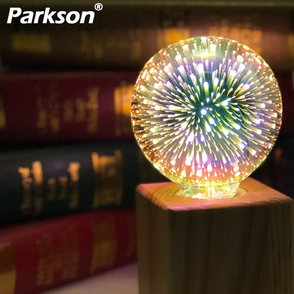 

3D Led Bulb 220V E27 Colourful Fireworks Led Edison Filament Bulb Holiday Christmas Decor Lampada LED Lamp Lamparas Bombillas