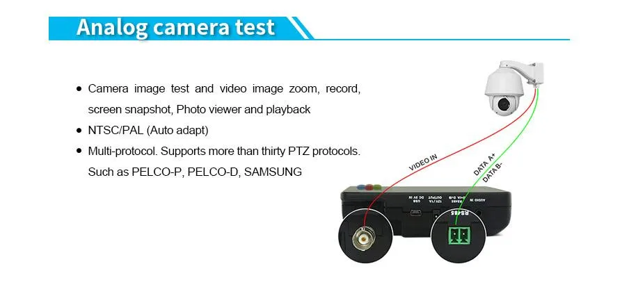 3,5 дюймовый H.265 4k IP CCTV тестер монитор IP CVBS камера тестирование ONVIF PTZ wifi 12V1A выход