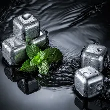 1PC Stainless Steel Wine Ice Cube Frozen Whiskey Iced Stone Beer Cooler Champagne Wisky Drink Chopeira Home Bar Accessories Tool