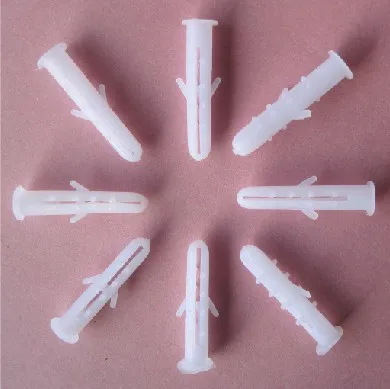 흰색 플라스틱 확장 파이프 플라스틱 마개 고무 마개 흰색 벽 플러그 12mm 250 pcs