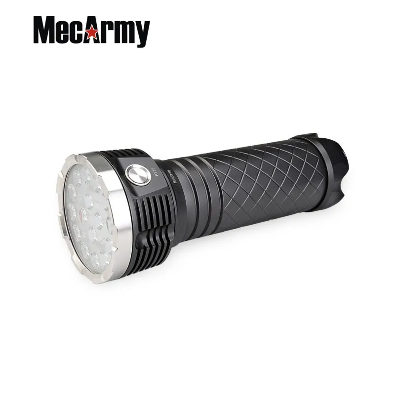 

Super bright Flashlight MecArmy PT80 16 x CREE XP-G2 S4 LED max. 9600 lumens USB Rechargeable torch with Built-in battery pack