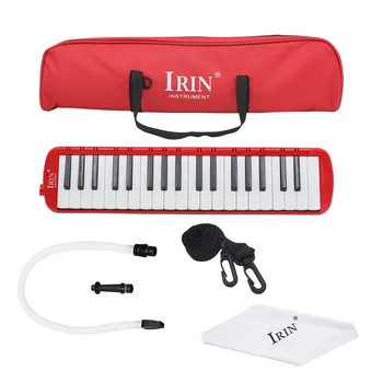

RU Red style Woodnote Brand - Great 37 Key Black Melodica Student Instructor & Deluxe Carrying Case
