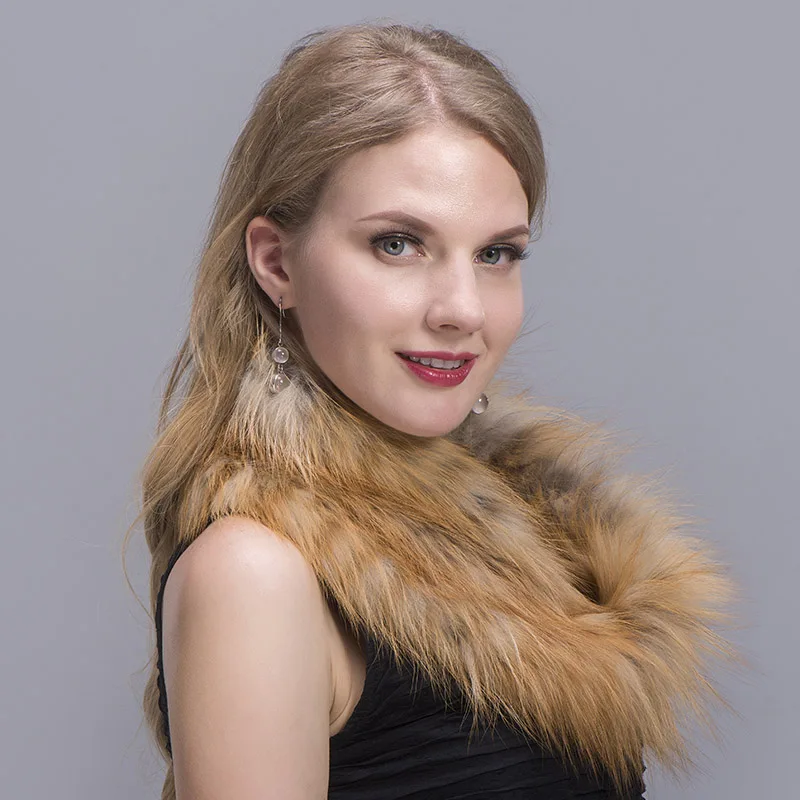 knit fox neck ring red fox 1