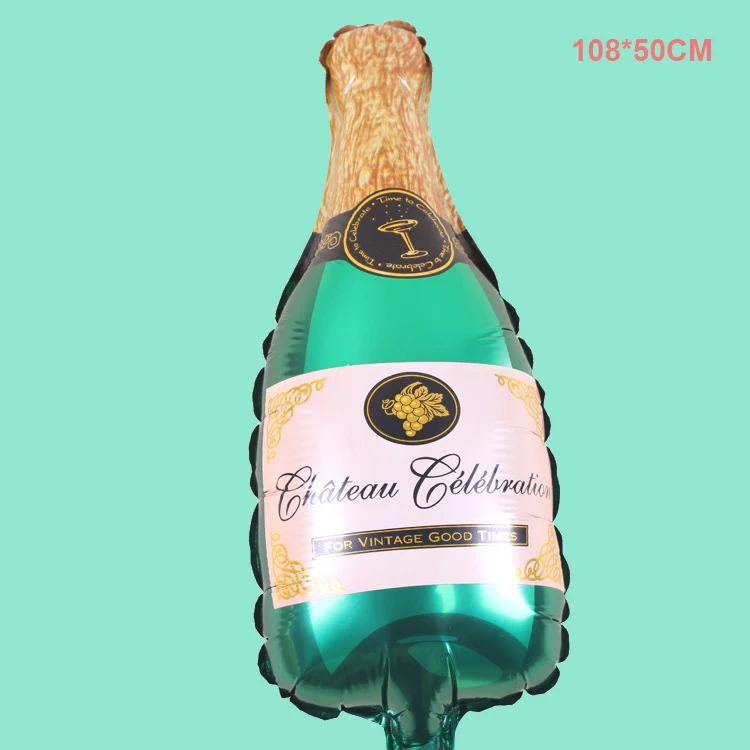 50 шт. большие бокалы для вина пивная бутылка бокалы для шампанского фольга гелиевые воздушные шары на день рождения вечерние настенные Декорации для бара шарики реквизит - Цвет: Насыщенный сапфировый