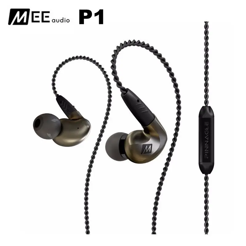 Оригинальные стереонаушники MEE Audio MEElectronics Pinnacle P1 аудиофил бас Hi Fi студийный