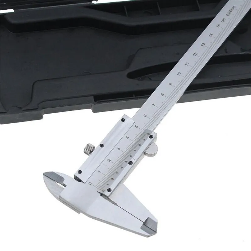 

Vernier Caliper 6 "150mm 0.02mm Metal Calipers Gauge Micrometer Measuring Tools Scale Depth Measurement Stainless Steel K8