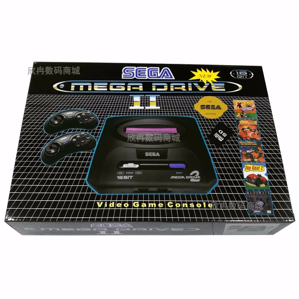 New Customize 16bit Sega Mega Drive MD2 support SD card 8GB Video Game Console Player Retro Video Game Console with 2 Controller New Customize 16bit Sega Mega Drive MD2 support SD card 8GB Video Game Console Player Retro Video Game Console with 2 Controller