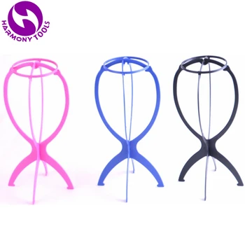 

HARMONY 1 pcs Folding Plastic Wig Stand Holder Display Tools For display wigs 3 colors to choose from