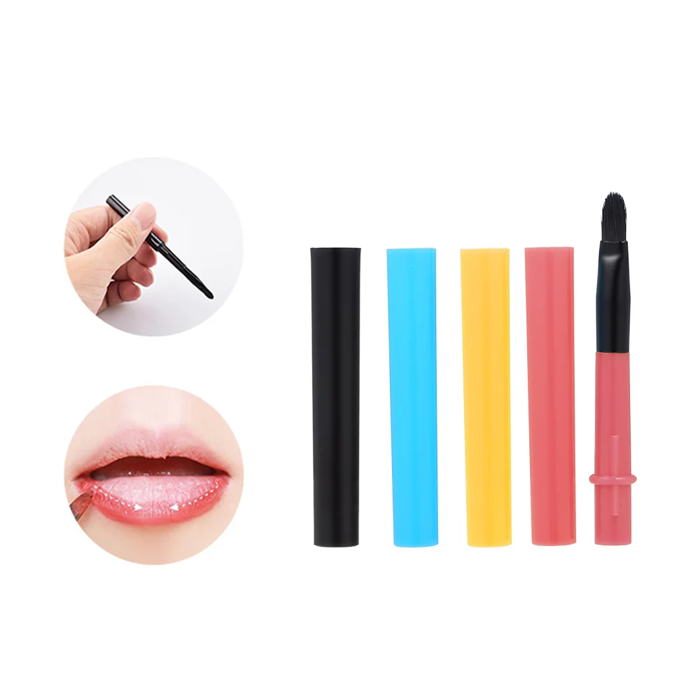 12pcs Makeup Brush Pincel Maquiagem Mini Lips Brushes With Lid Colorful Cosmetic Tools