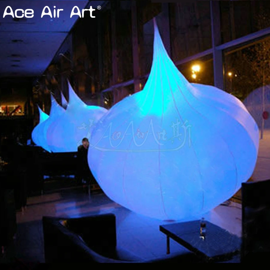

Gaint shimmering 2.5m H inflatable lighting balloon,inflatable onion for stage or event decoration on sale