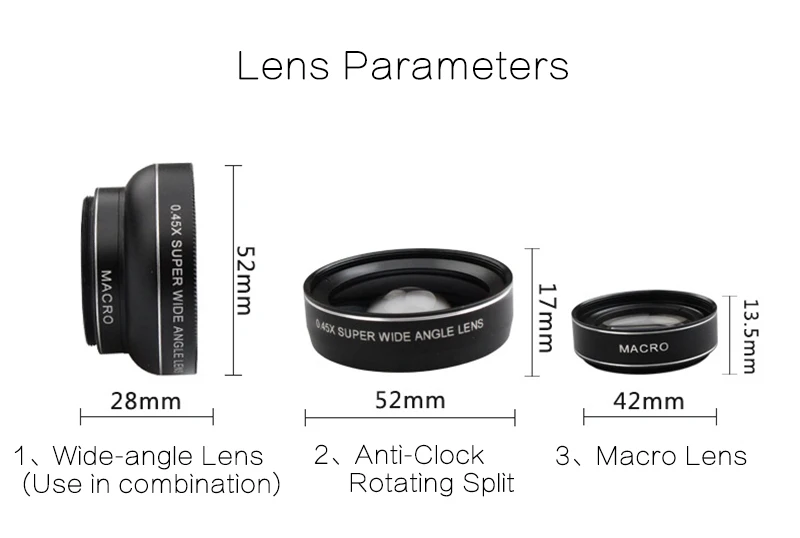 TOKOHANSUN набор объективов для телефона 0.45x супер широкий угол и 12.5x Супер Макро объектив HD камера Lentes для iPhone 6S 7 Xiaomi больше мобильных телефонов