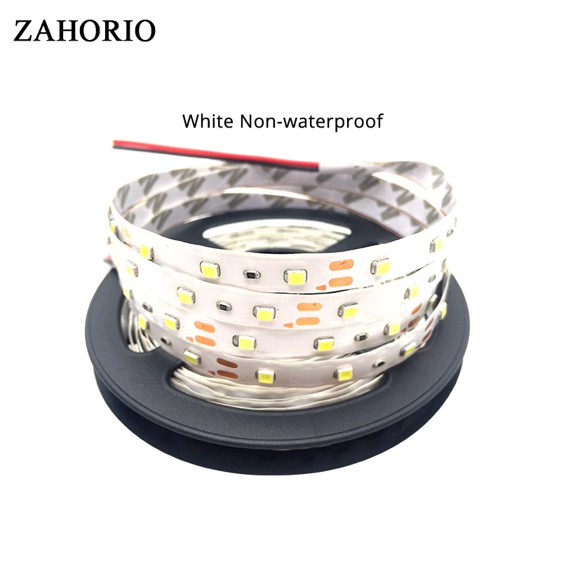 5 м Светодиодная лента 2835 3528 SMD 60 светодиодов/м DC12V IP20 не водонепроницаемый гибкий