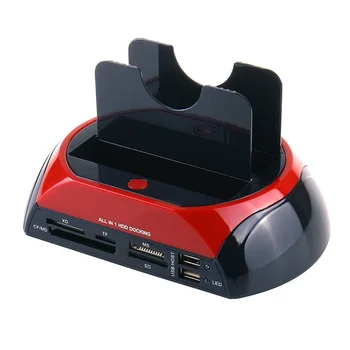

Nworld 2.5 3.5 Inch IDE SATA Hard Drive All in One Dual Slots USB 2.0 To SATA IDE HDD Docking Station Card Reader