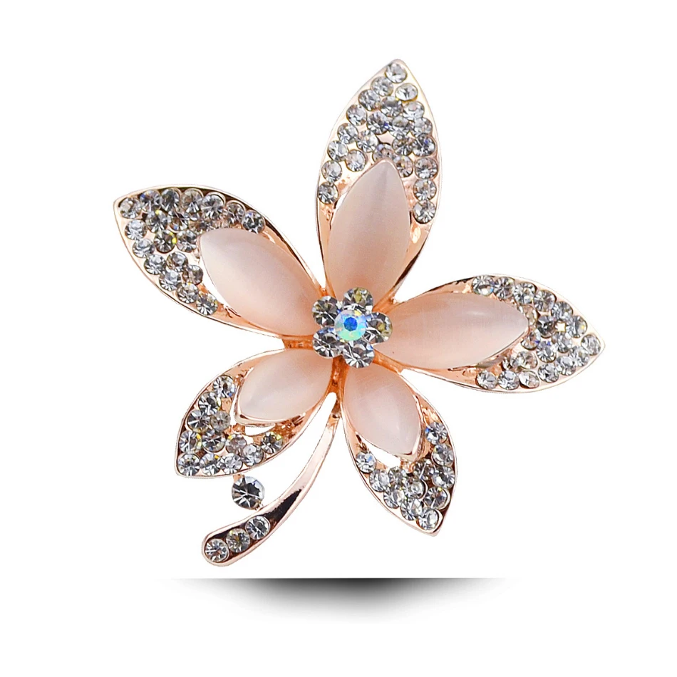 

Maple leaf-Leaf Brooch Rhinestone Five-leaf Flower Ornament Maple Jewelry Accessories Ladies Clothes Decorations