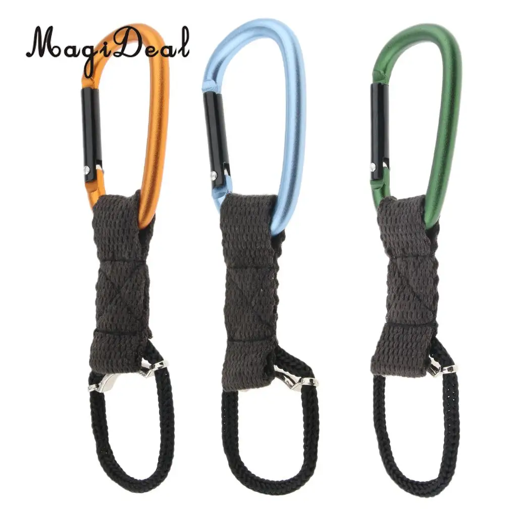 3pcs Tactical Hanging Strap Webbing Buckle Clip Water Bottle Hook Carabiner