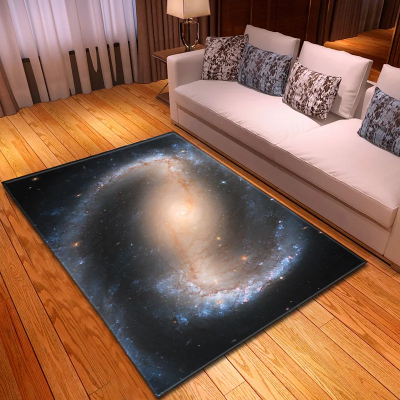 Ordic Стиль Вселенная галактики 3D ковров большой Размеры Гостиная Спальня Чай Настольный коврик и ковер прямоугольной формы против скольжения напольный коврик