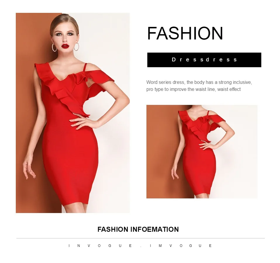 INVOGUE. IMVOGUE Новое поступление Мода оборками Sexy V образным вырезом бабочка рукава спинки сплошной цвет Бандажное платье
