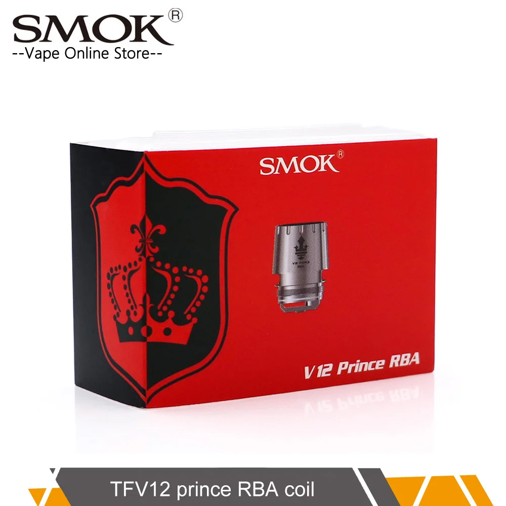 

100% Original SMOK TFV12 Prince RBA with Resistance 0.25ohm For TFV12 Prince Tank replacement Atomizer RBA coil head