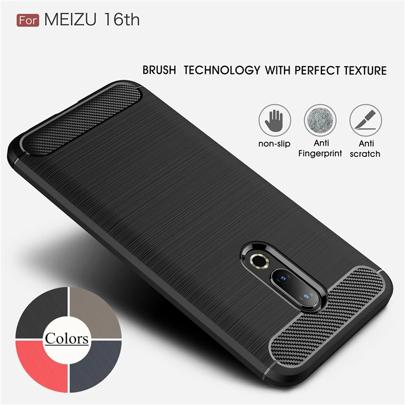 

Case for Meizu 16 / Meizu 16 Plus TPU Silicone Case Ultra-thin Soft Cover Matte Feel Case Rugged Armor protective phone shell