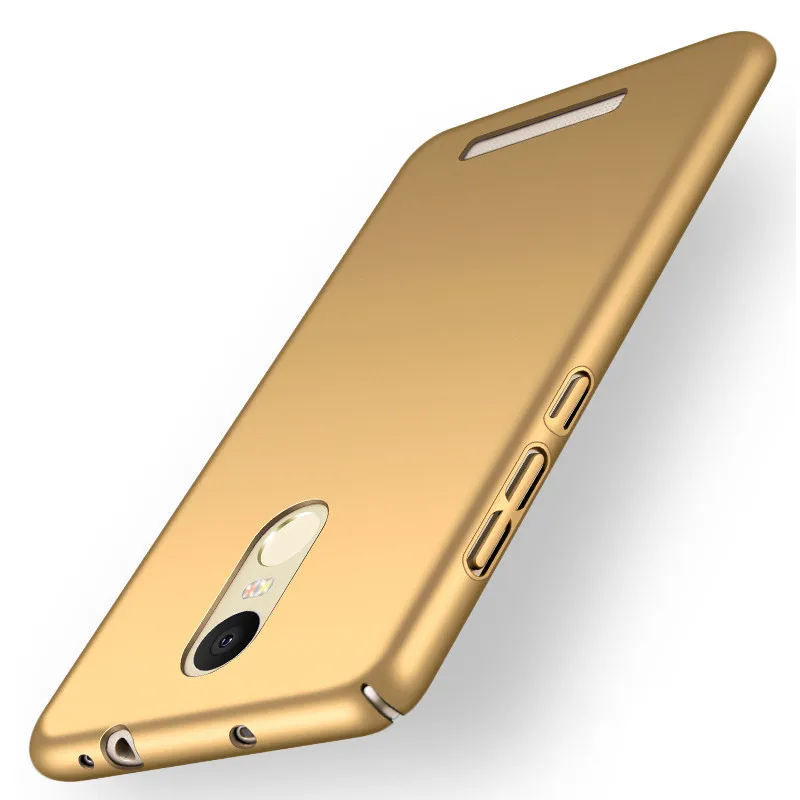 Роскошный Матовый Жесткий PC полный корпус чехол для телефона для Xiaomi Redmi NOTE 3 Pro SE специальное издание Prime 152 мм крышка глобальной версии чехол s - Цвет: Gold
